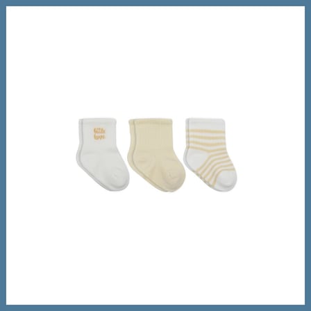 Bezos Little Love Girl 3'lü Penye Soket Çorap 10137 Ekru · Beden: 0-3 Ay · Renk: Ekru BTKFZ