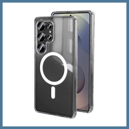Bezos Samsung Galaxy S25 Ultra Uyumlu Kılıf Magneticsafe Şeffaf Silikon - Şeffaf BTKFZ