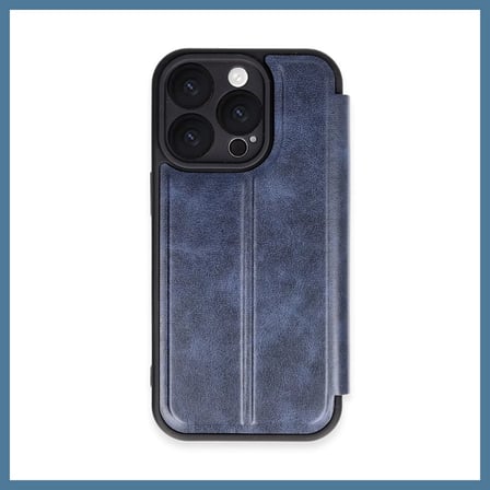 Bezos iPhone 16 Pro Uyumlu Kılıf Flip Cover - Lacivert BTKFZ