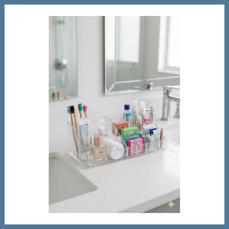 Bezos Şeffaf Akrilik Banyo Kozmetik Düzenleyici Organizer 13x22x8 cm BTKFZ