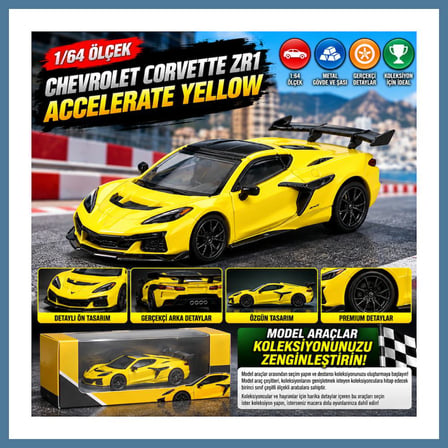 Bezos 1/64 Chevrolet Corvette ZR1 Accelerate Yellow BTKFZ