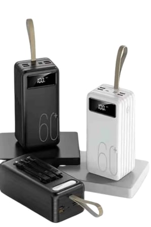 Hızlı Şarj 4 Çıkışlı Powerbank 60.000 Mah Taşınabilir Dijital Göstergeli