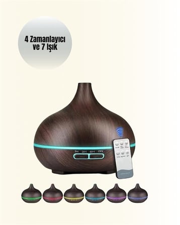 Zamanlayıcılı ve Otomatik Kapanmalı Aromaterapi Nemlendirici Difüzör