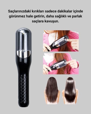 RH-6668 Şarjlı Taşınabilir Otomatik Saç Düzeltici Elektrikli Saç Kesme Makine