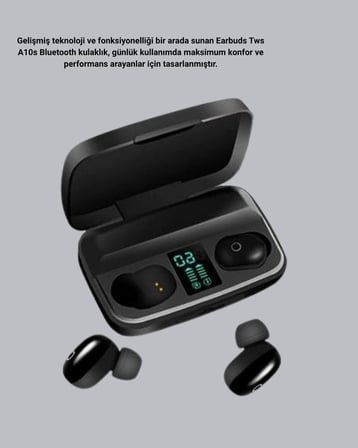 TWS Bluetooth Kulaklık 1800mAh Şarj Kutulu Dijital Ekranlı