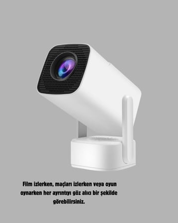 720p HD Projeksiyon Cihazı – Uzun Ömürlü Ampul Canlı Renkler ve Evde Sinema K