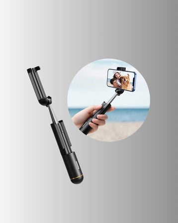 Bluetooth Selfie Çubuğu – Katlanabilir Uzaktan Kumandalı
