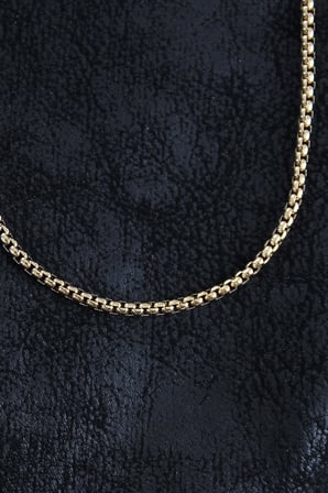 316L Çelik Örme Zincir Model Gold Renk Erkek Kolye 5886