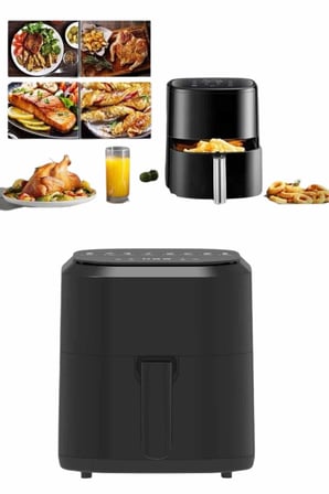 4L Airfryer Hazneli Hava Fritözü Yağsız Fritöz Taşınabilir Fırın İşlevi G