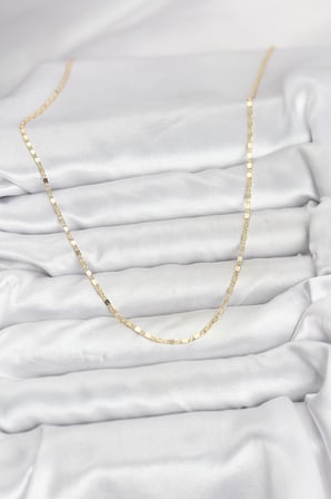 CM 14K Gold Renk Ezme Zincir Model 60 cm Kadın Kolye 5886