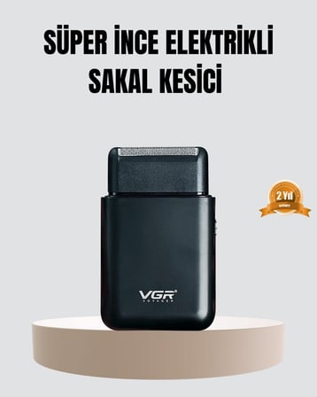 Kompakt Şarjlı Tıraş Makinesi Çift Yönlü Bıçaklı 45 Dakika Kullanım Süre