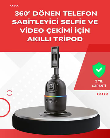 Yapay Zeka Destekli Yüz Takip Özellikli 360 Derece Dönen Masaüstü Telefon Sabit