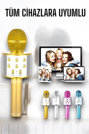Taşınabilir Bluetooth Karaoke Mikrofon: Hafıza Kart Girişli Etkileyici Performan
