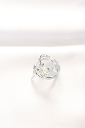 Yıldız Model Silver Renk Ayarlanabilir Yüzük 5886