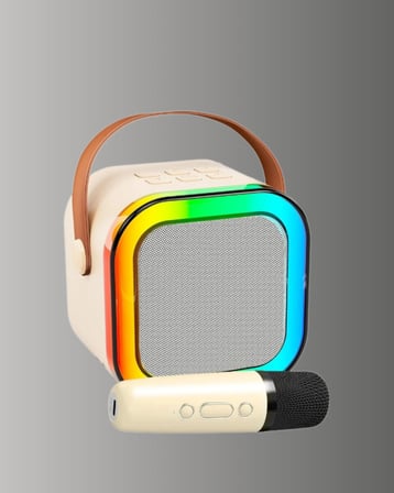 Karaoke Mikrofon Hoparlör Seti Bluetooth Kablosuz Taşınabilir