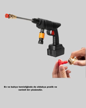 Taşınabilir Akülü Araba Yıkama Makinesi 1.7 MPa Basınçlı ve Ergonomik Tasar?