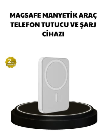 Manyetik Kablosuz Powerbank – iPhone 12/13/14/15 Uyumlu Hızlı Şarjlı Ultra Haf