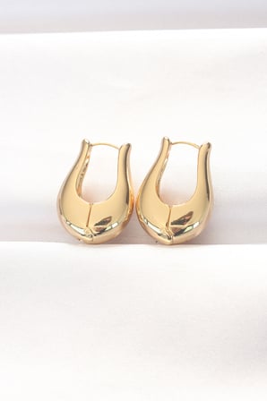 Pirinç Gold Renk Bombeli Küpe 5886