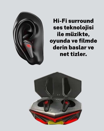 Led Işıklı Kablosuz Gaming Kulaklık Ergonomik Tasarım