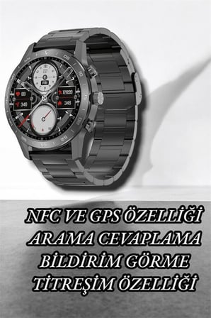 NFC ve Kablosuz Şarjlı Akıllı Saat EKG Nabız & Spor Modları ile iOS ve Android