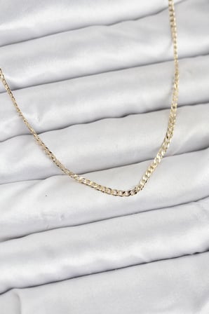 CM 14K Gold Renk Pirinç Zincir Model Kadın Kolye 5886