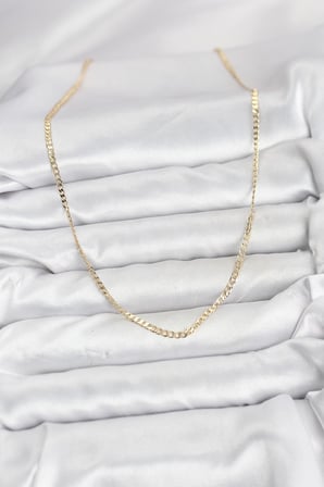 CM 14K Gold Renk Pirinç Zincir Model Kadın Kolye 5886