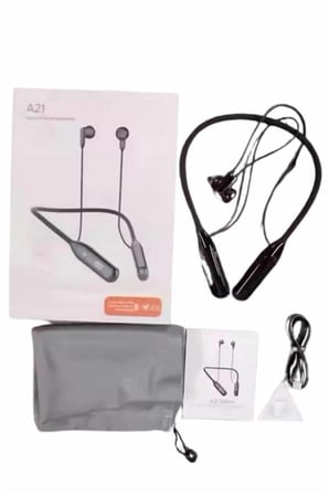 Boyun Bantlı Kablolu Yüksek Ses Kaliteli Bluetooth Kulaklık Uzun Pil Ömrü