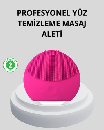Şarjlı Su Geçirmez Yüz Temizleme ve Masaj Aleti – 3 Fonksiyonlu