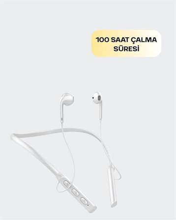 Yüksek Kapasiteli Pil Destekli Boyun Askılı Kulaklık – 100 Saat Dayanıklı
