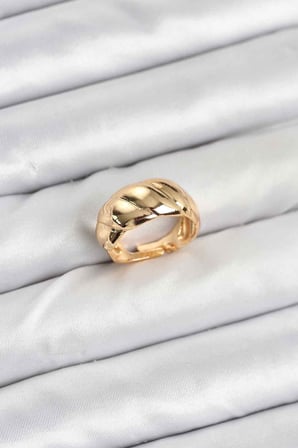 Gold Renk Bombeli Sarmal Yüzük 5886