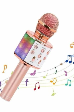 Karaoke Mikrofon Bluetooth Bağlantılı Aux Girişli Uzun Pil Ömrü Yüksek Ses Ka
