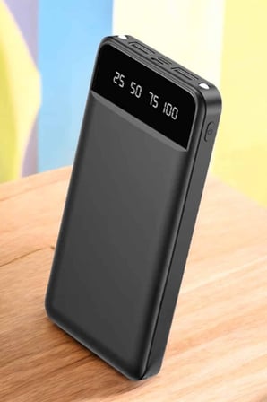 Powerbank 20.000 Mah LCD Ekran USB Lightning Type-C Uyumlu İOS ve Android