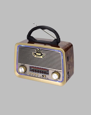 Nostalji Bluetooth Radyo FM AM SW Ahşap Eskitme Tasarım