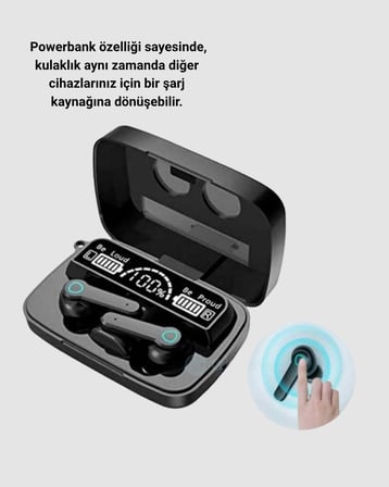 Bluetooth Kulaklık – Powerbank Özellikli Oyun Modlu Uzun Ömürlü ve Şarj Kutu