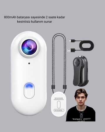 Kompakt 1080P Aksiyon Kamerası Suya Dayanıklı WiFi ve 120° Geniş Açı