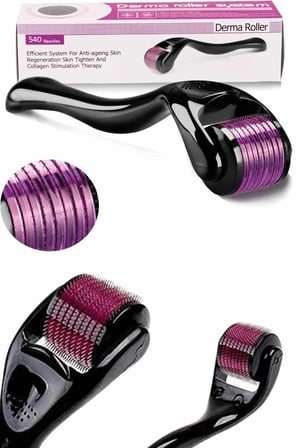Derma Roller Titanyum Uçlu 540 İğneli 1 Mm Saç Sakal Çıkarma Ve Cilt Bakım Ma