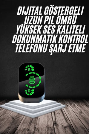 Yeni Nesil Bluetooth Kulaklık Çağrı Cevaplayabilen Dijital Göstergeli Powerbank