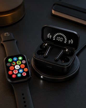 Spor ve Günlük Kullanıma Uygun Akıllı Saat ve Bluetooth Kulaklık Seti Yüksek 