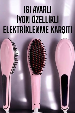Fön Tarağı Saç Düzleştirici Sıkı Dişli Isı Ayarlı Elektriklenme Karşıt?