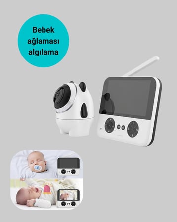 Uzaktan Kontrollü Bebek Kamerası Ninni ve Zoom Özellikli