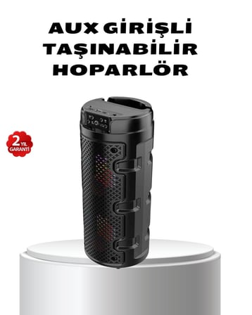 Bluetooth 5.0 Kablosuz Hoparlör Çift Sürücülü Yüksek Ses Kalitesi Kompakt Tas