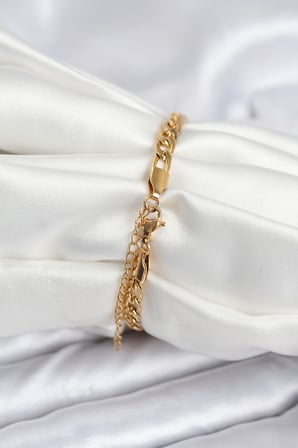 316L Çelik Gold Renk Yazı Yazmaya Uygun Kadın Bileklik 5886