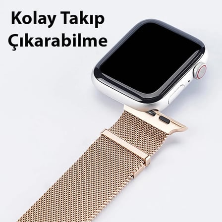 Dux Ducis Apple Watch 42/44/45MM için Milanese Premium Milano Loop Kayış Kordon-(