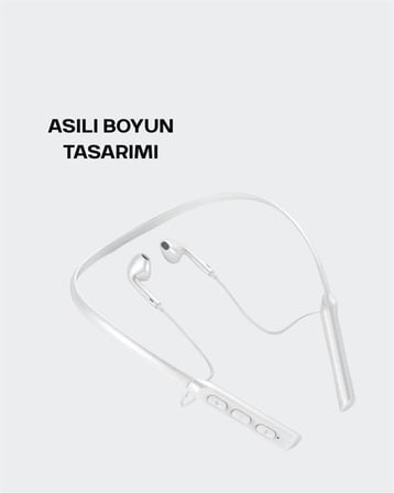 Uzun Pil Ömürlü Kablosuz Kulaklık – Boyun Askılı 100 Saat Kullanım