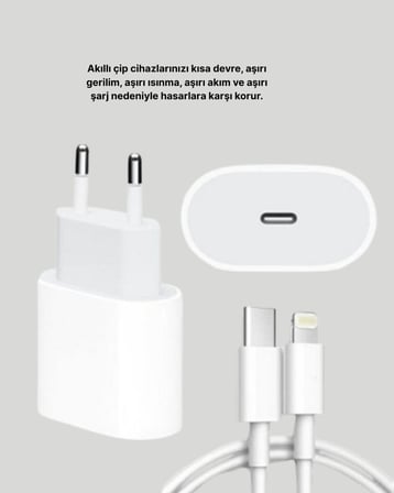 iOS Uyumlu 20W USB-C Hızlı Şarj Cihazı Telefon ve Tablet İçin
