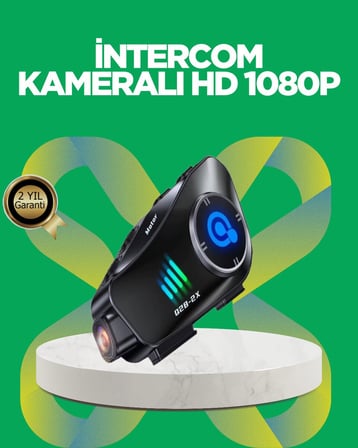 Q28 Bluetooth Kask Kulaklık 1080P Kamera – Su Geçirmez Motosiklet Interkom