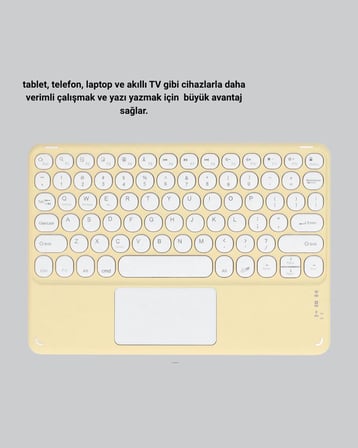 Kablosuz Bluetooth Klavye – Slim Taşınabilir Tasarım