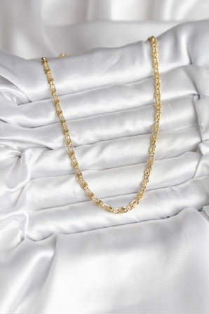 14K Gold Renk Kaplama Zincir Model CM Kadın Kolye 5886