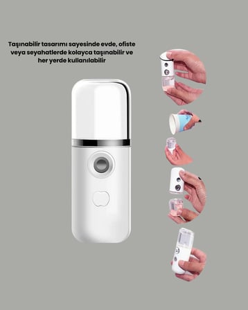 Taşınabilir Şarjlı Buhar Nemlendirici – Kablosuz Akıllı Pro Teknolojili Mini