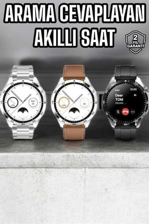 Akıllı Saat Titreşimli Amoled Ekran Uyku ve Sağlık Takibi Sesli Görüşme